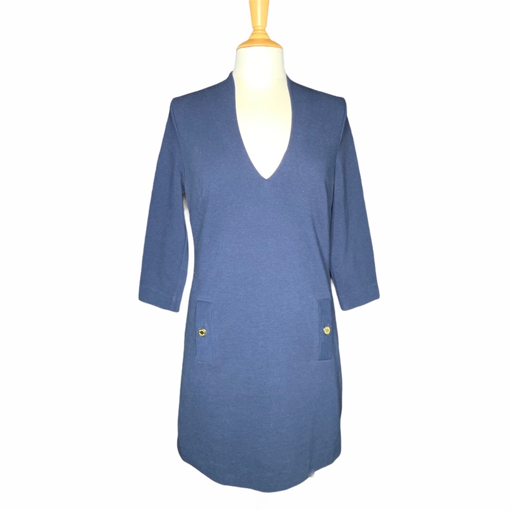 Lilly Pulitzer Charlena Dress Cotton Blue Large